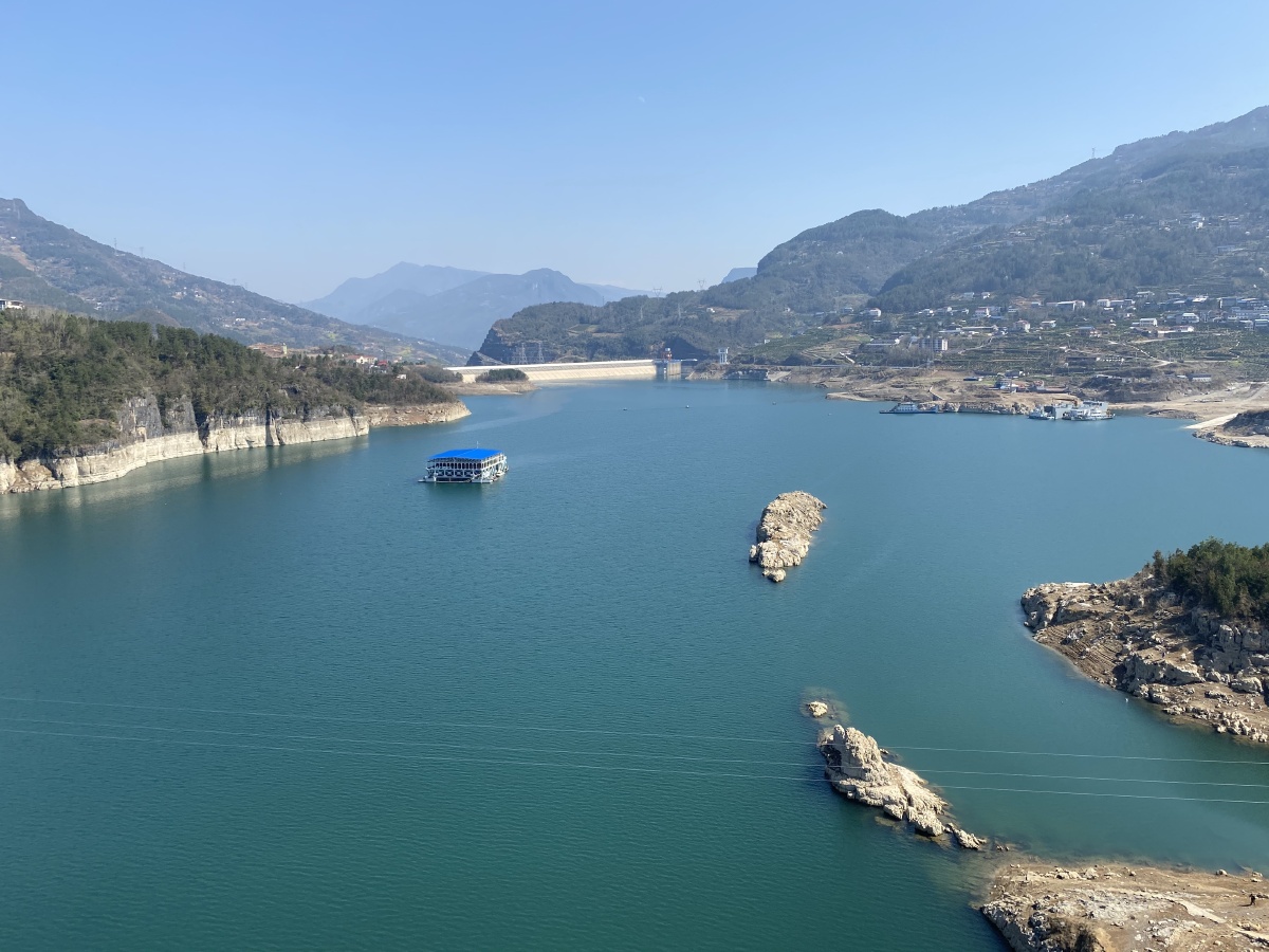 巴东水布垭新桥风光欢迎旅游哟