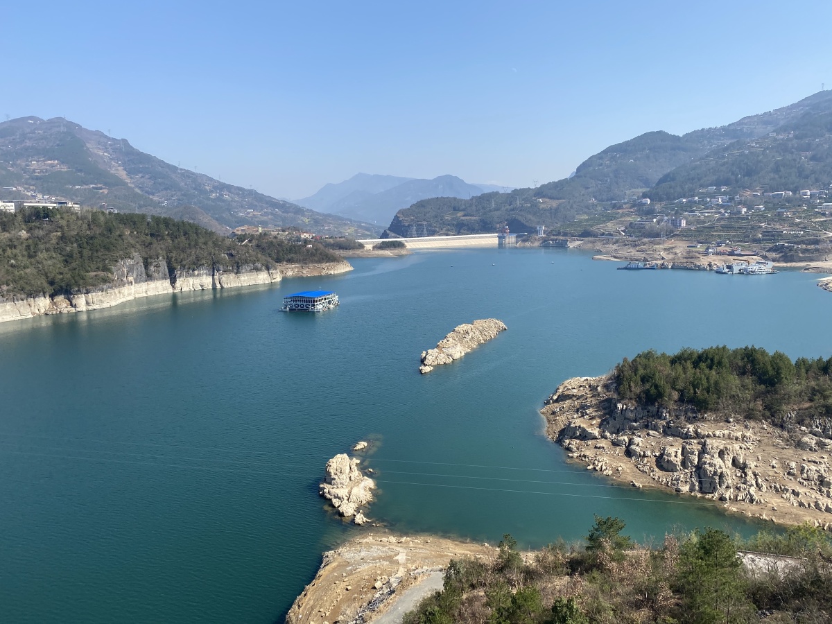 巴东水布垭新桥风光欢迎旅游哟