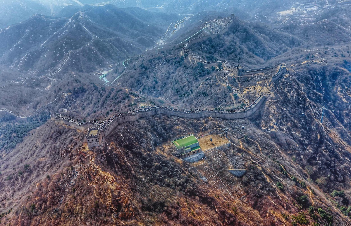 航拍八达岭长城风景区