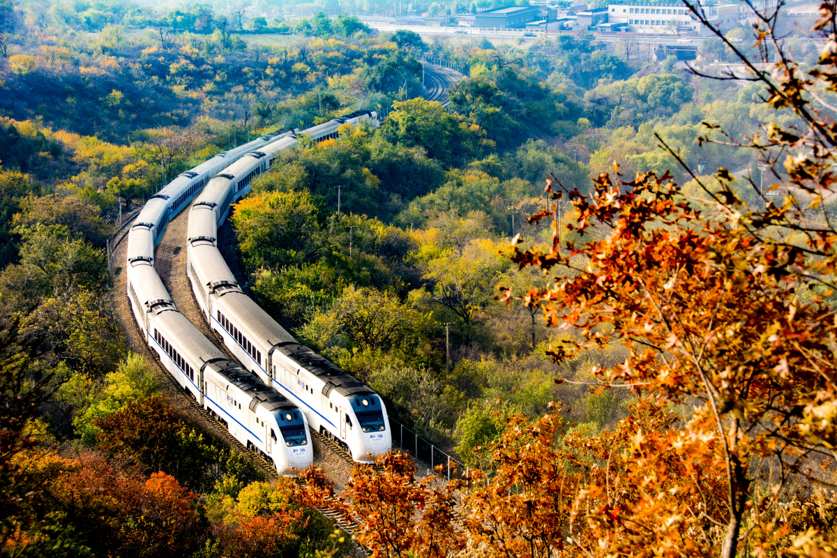 在这层林尽染的秋色里,在这唯美的s型弯道里不期而遇.