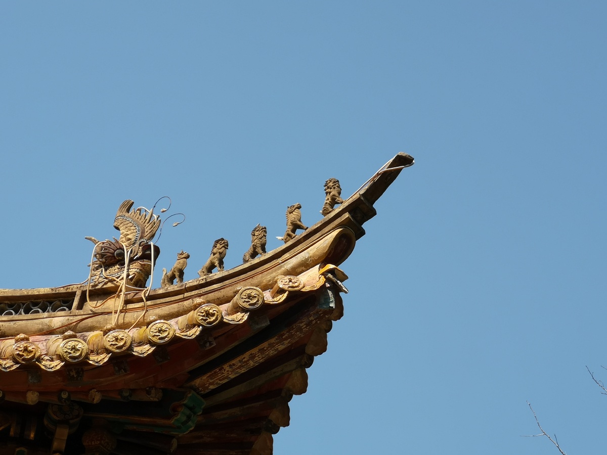 普济寺门前的屋檐脊兽