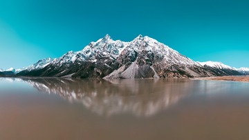 镜面下然乌湖