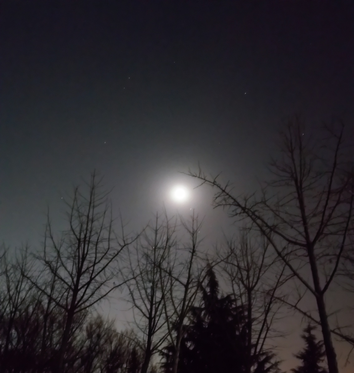 见过凌晨四点的月亮吗,如此美丽.