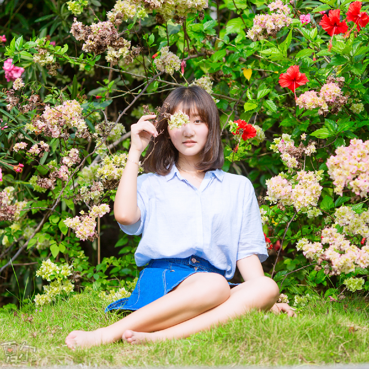 【故事】牛仔裙花姑娘 - 人像, 色彩, 佳能, 小清