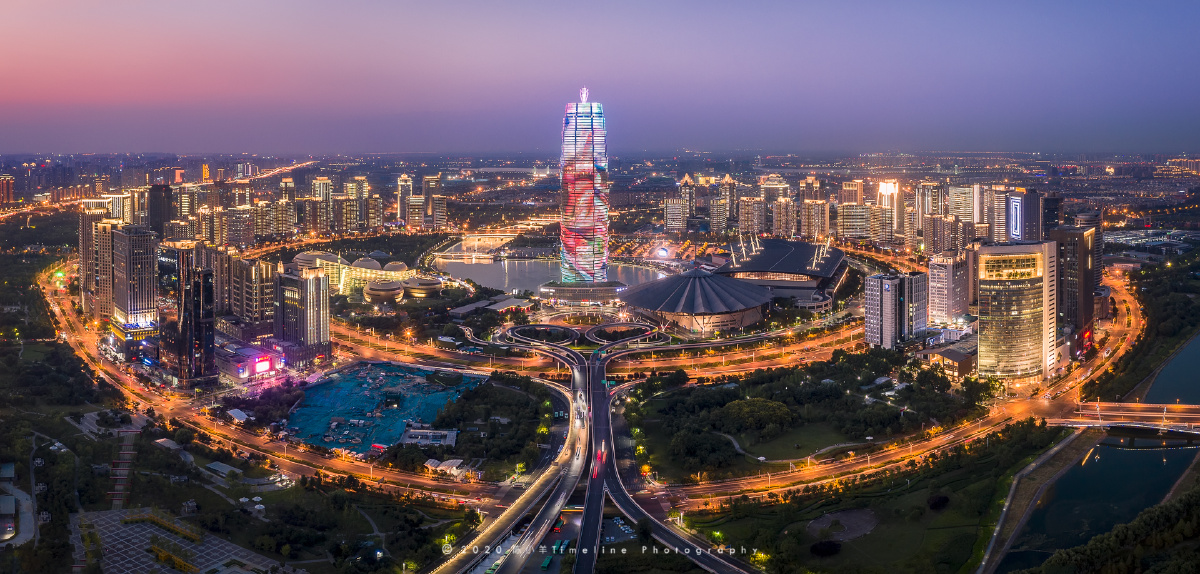 郑州地标夜景千玺广场大玉米676767