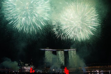 国庆烟花预演04