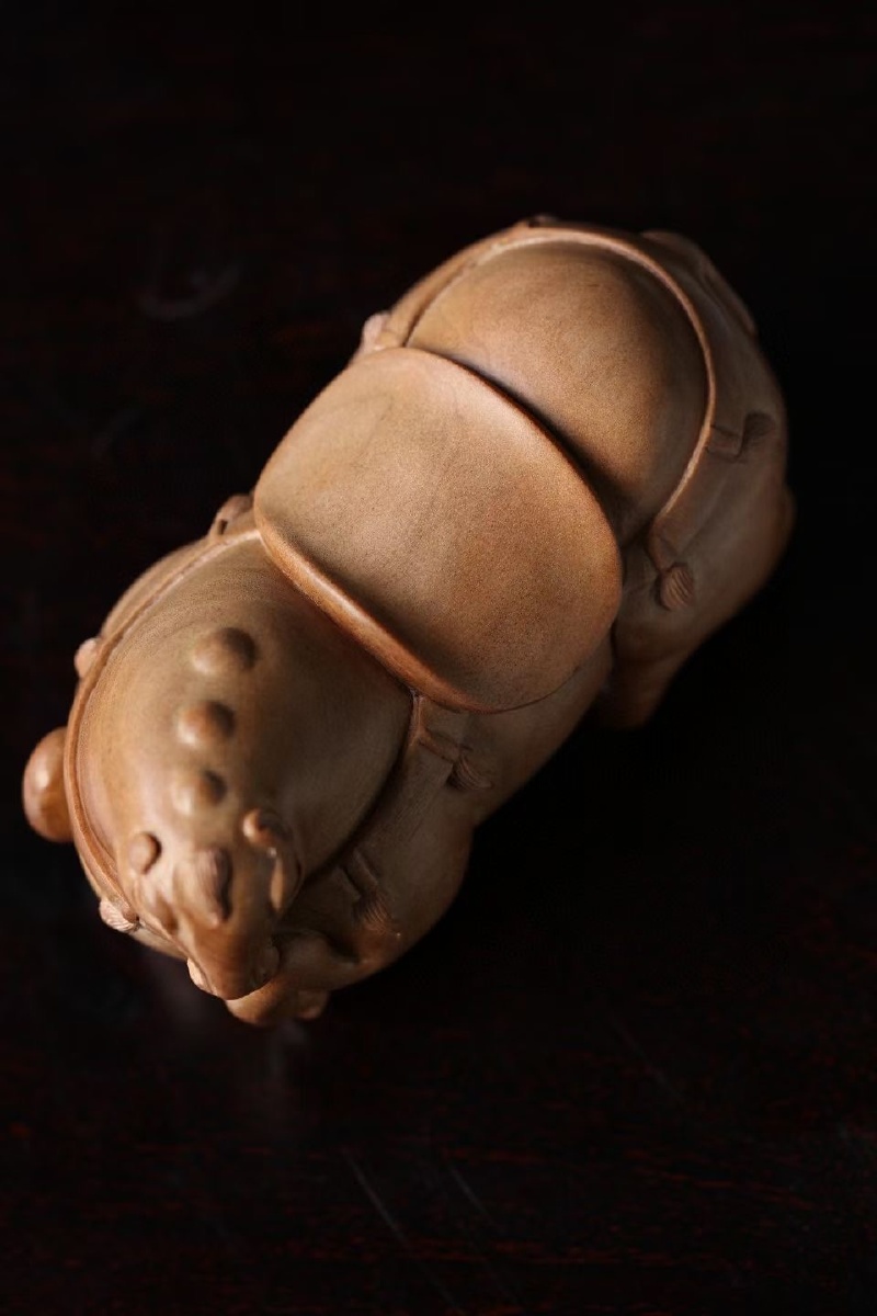 老山檀唐马择料细腻雕刻圆润饱满把玩悠然生香盘玩舒适怡人可为消夏清