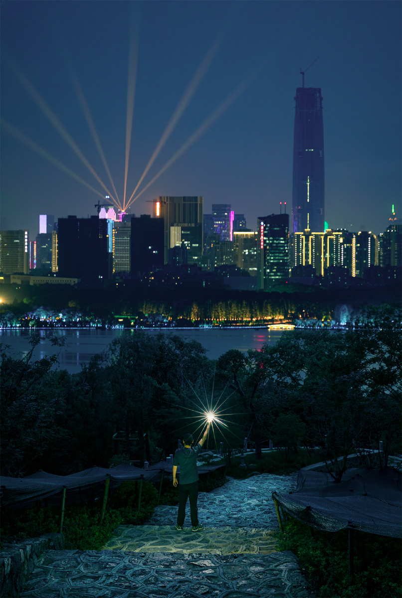 照亮武汉绿地中心平头哥