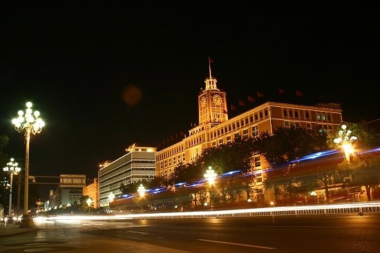 长安街 电报大楼 夜景 br /> 2007年10月14日中国北京市长安街电报