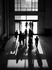 【B&W】After class.
