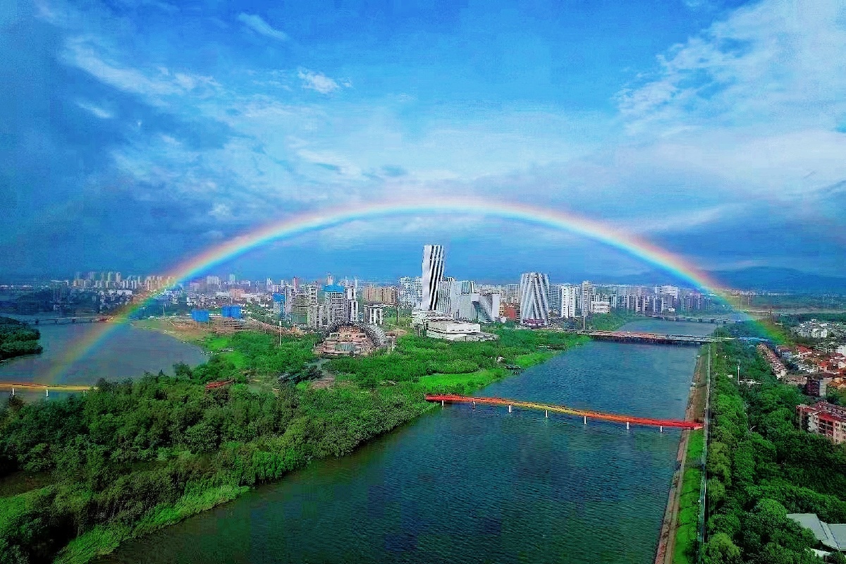 金华宜居城市,台风绕开,来彩虹了! - 娅o_o - 图虫