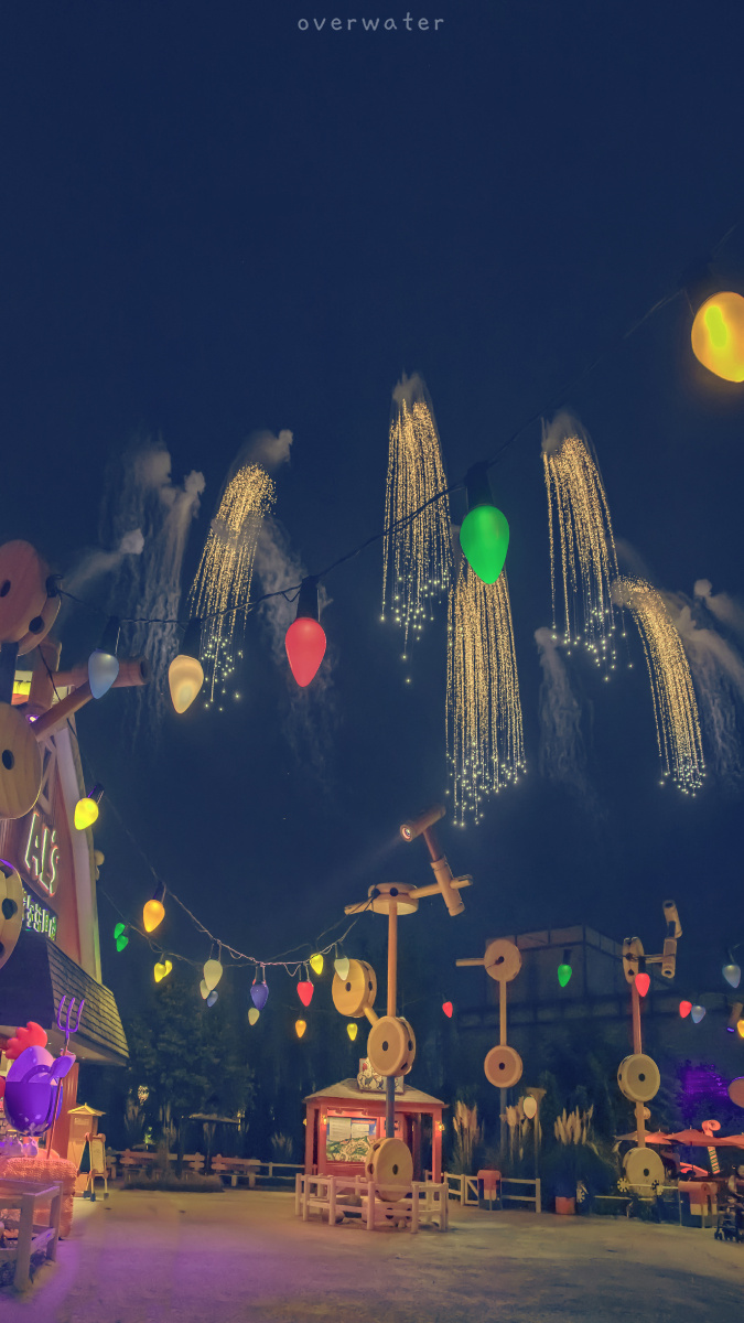 一定要和喜欢的人去看一次迪士尼的烟火全世界都在催着你长大只有这里