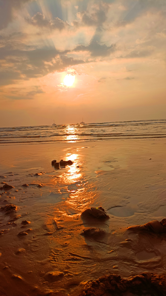 东方地平线,海上日出,风景图片,海边赶海看日出