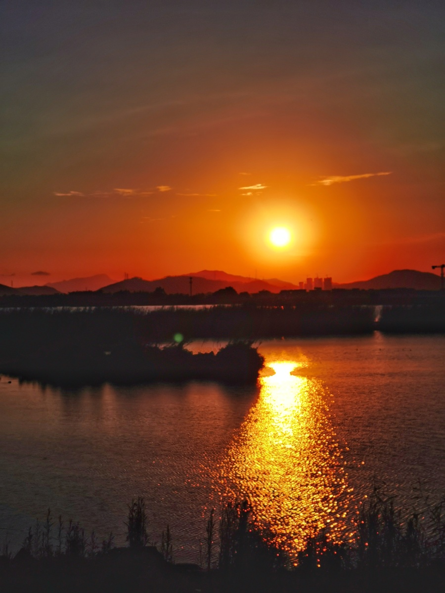 余霞成绮2021817珠海黄杨河畔落日晚霞