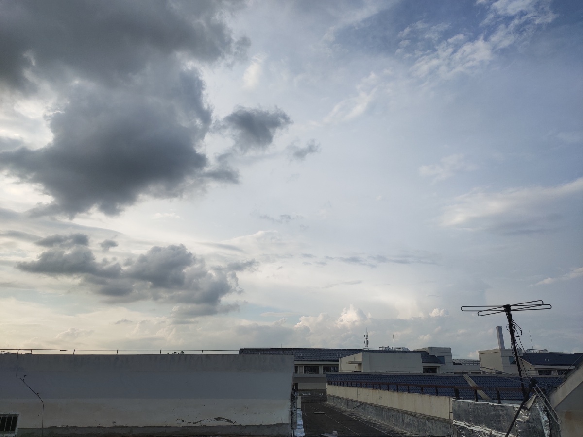 天台看到的风景很美