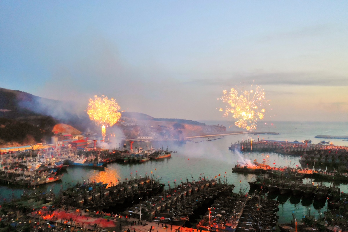 正月十三海神节的烟花