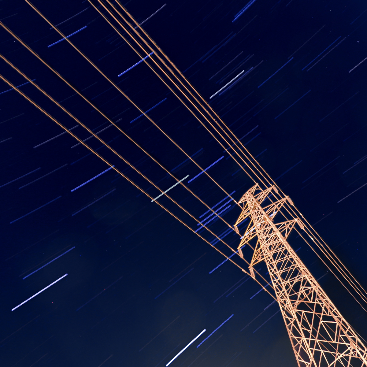 城市中拍摄星轨