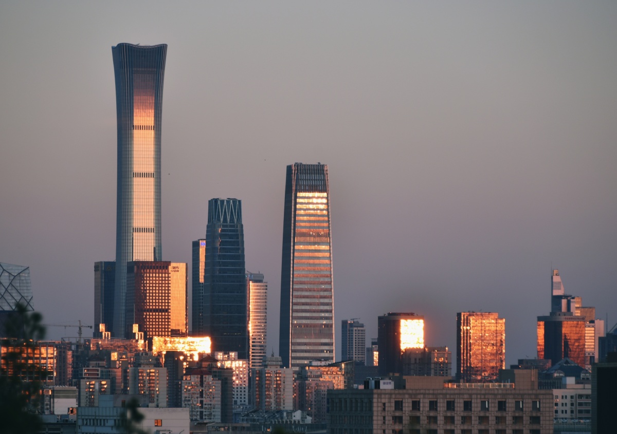 黄昏时分的北京