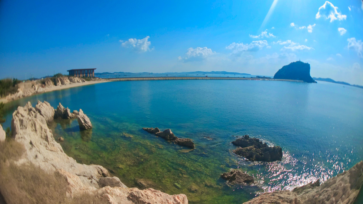 美丽的大长山岛金蟾港真的太形象了