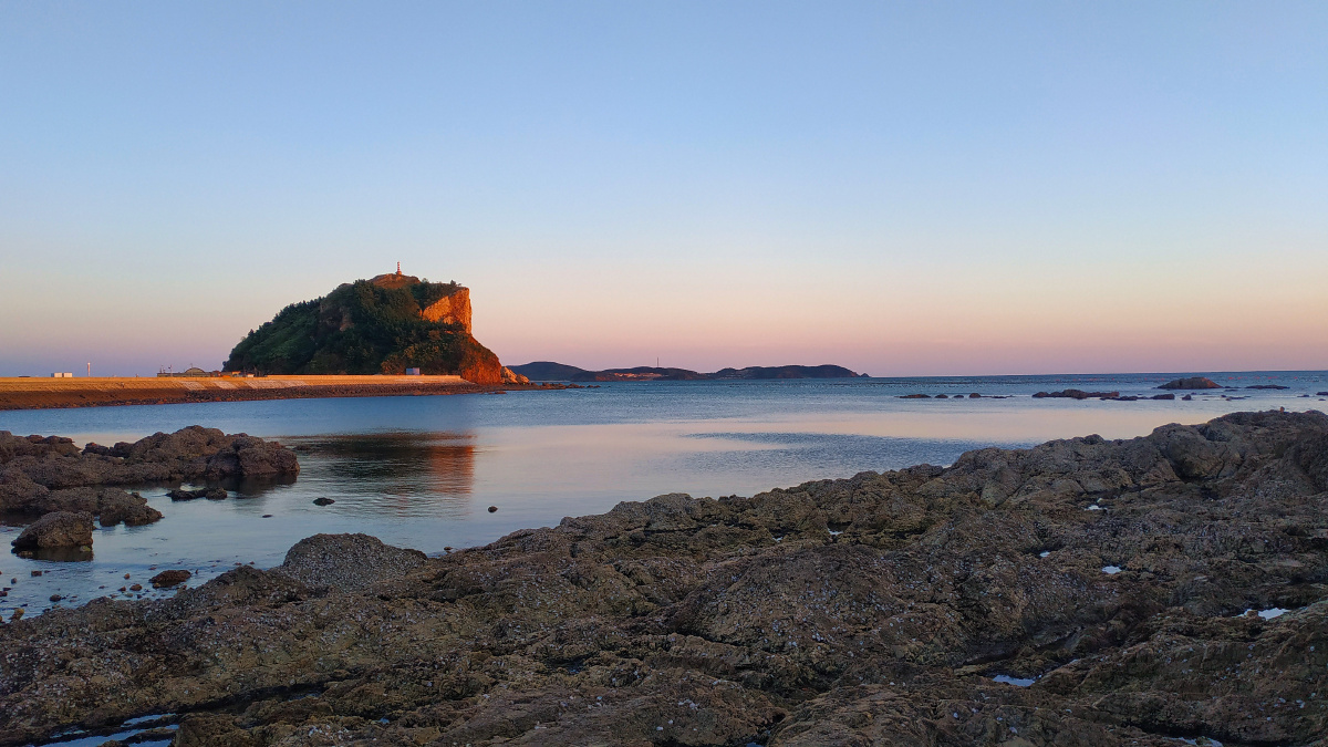 美丽的大长山岛金蟾港真的太形象了