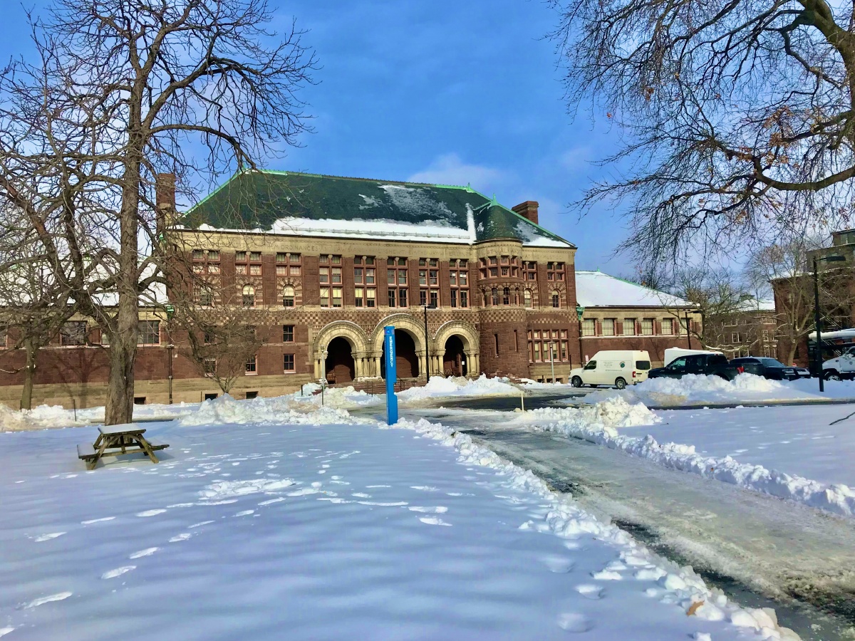 雪后的哈佛大学校园安静神圣