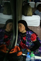 the lady opposite to me