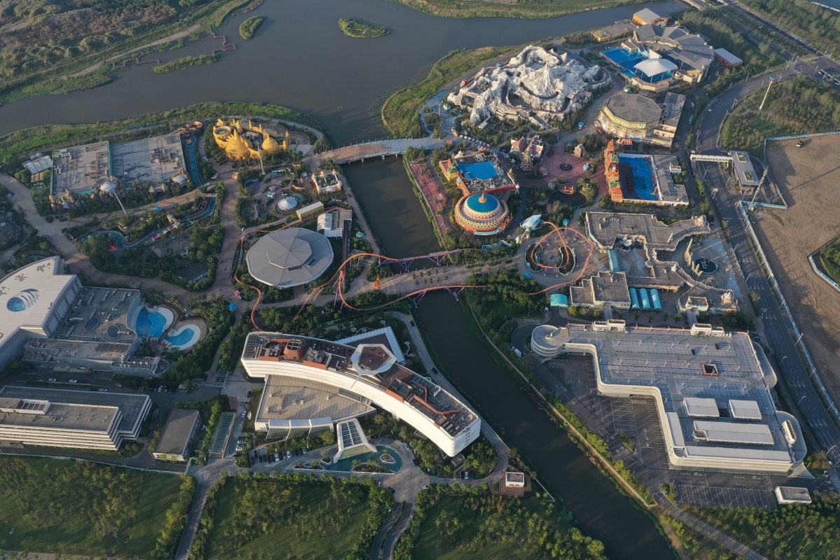 宜居新城组照8张上海市浦东新区临港新城这里有湿地人工湖海昌公园