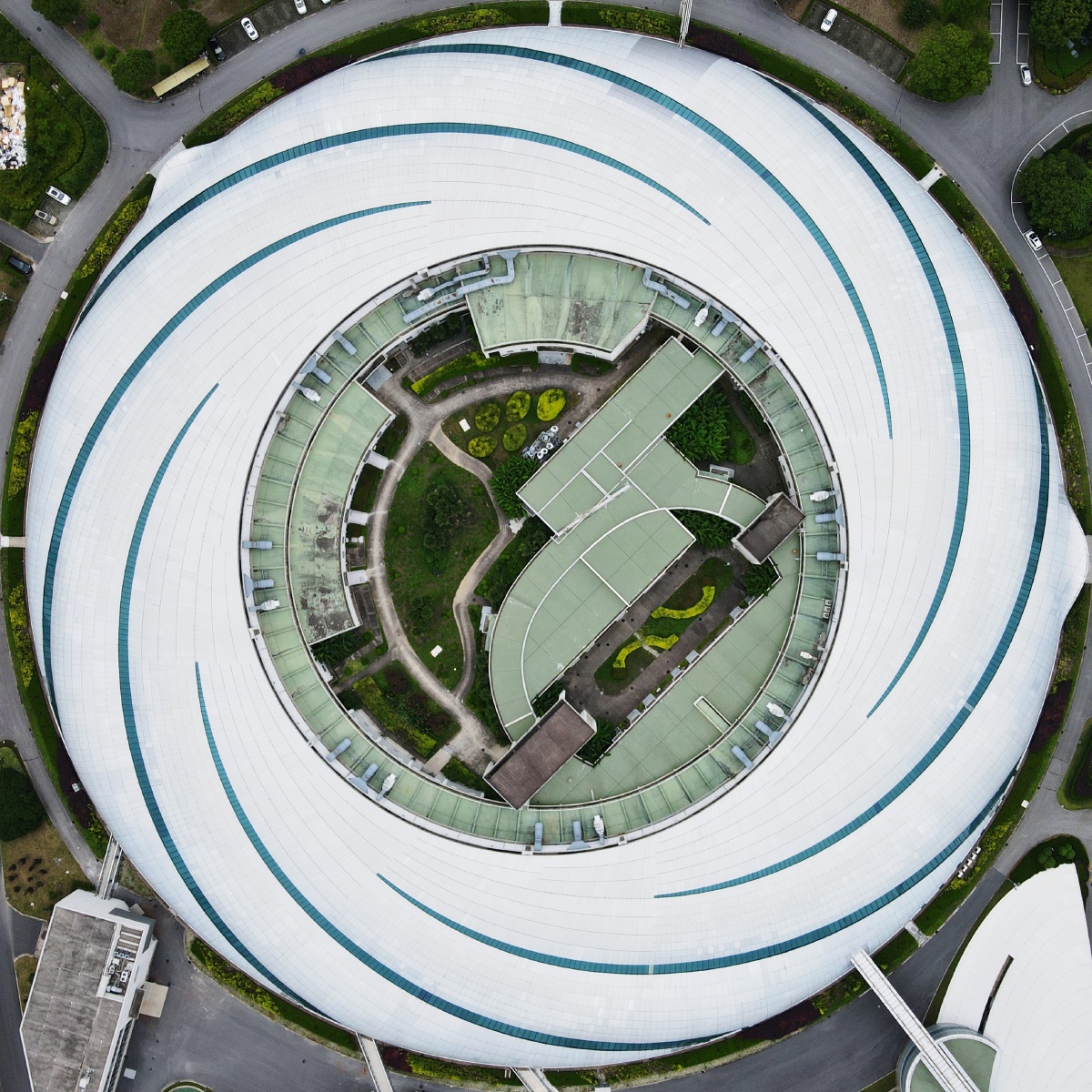 令人着迷的圆形建筑 上海光源 张江 航拍