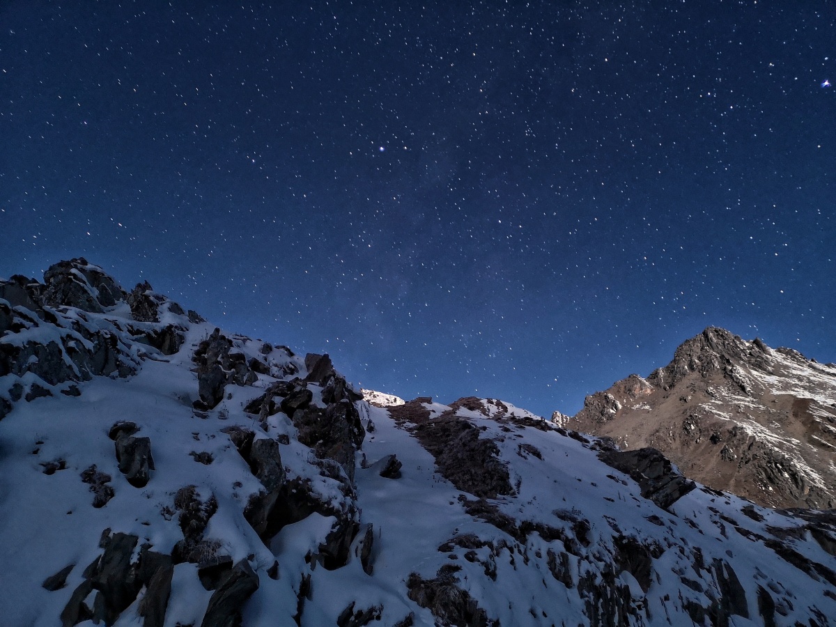 川西高原巴郎山垭口星空