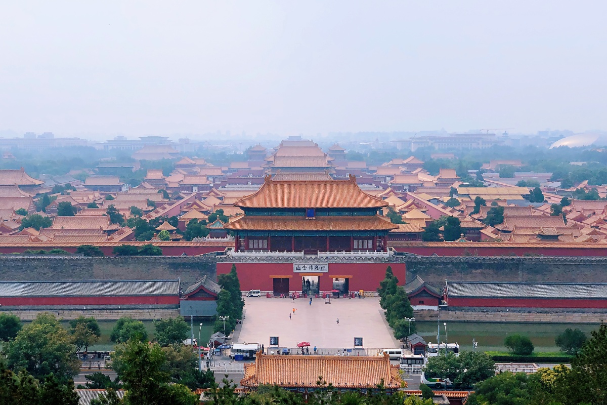 景山公园俯瞰故宫