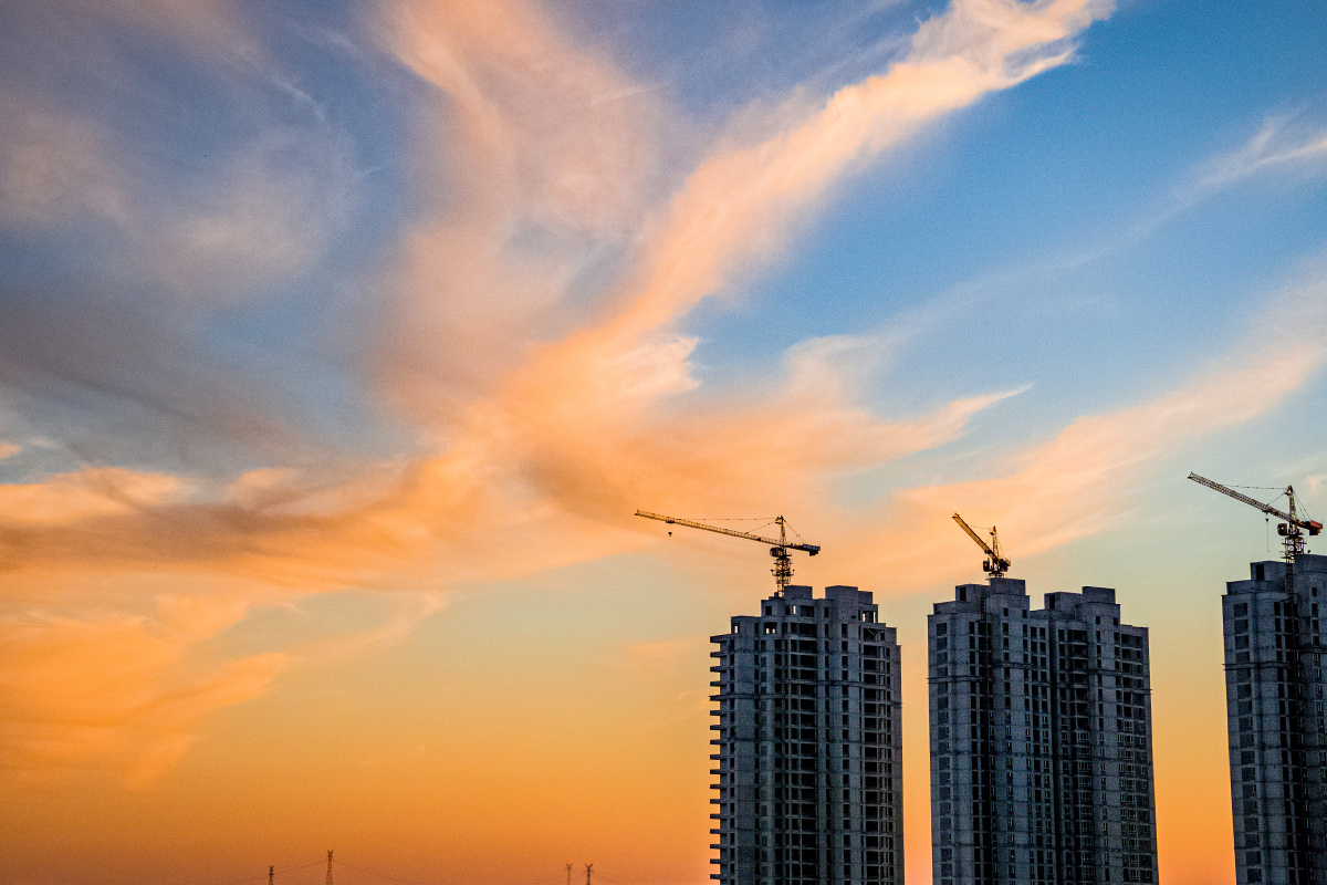 夕阳下的城市