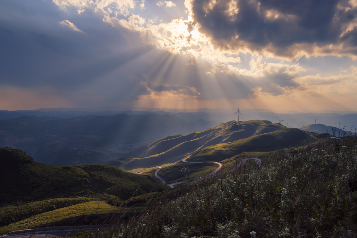 韭菜坪西门日落