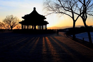 17孔桥夕阳