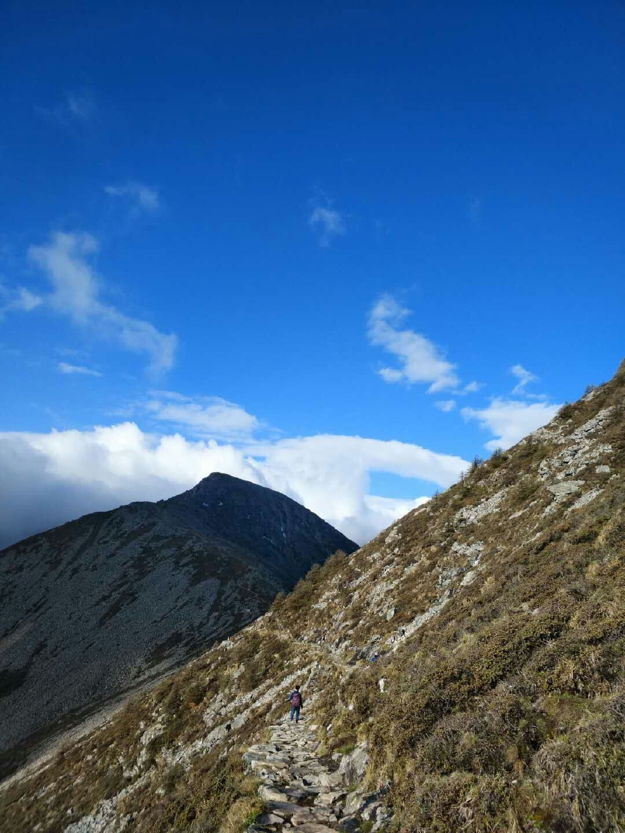 陕西太白山的山顶云雾