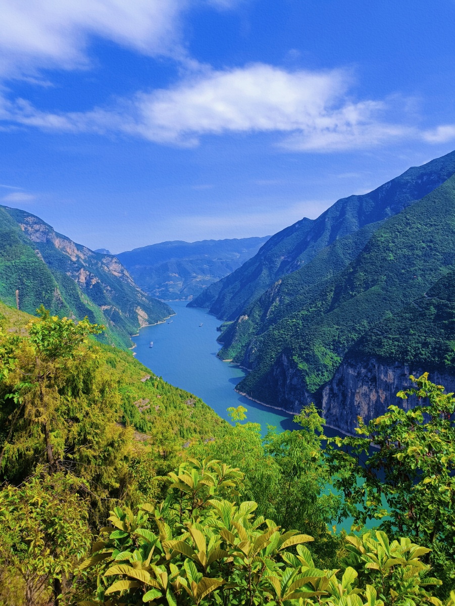 朝辞白帝彩云间,千里江陵一日还.两岸猿声啼不住,轻舟已过万重山.