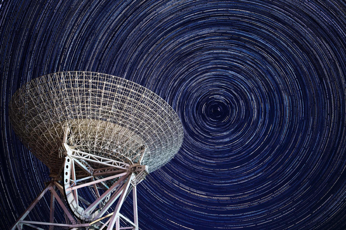 浩瀚星空 星轨 天文台科技雷达