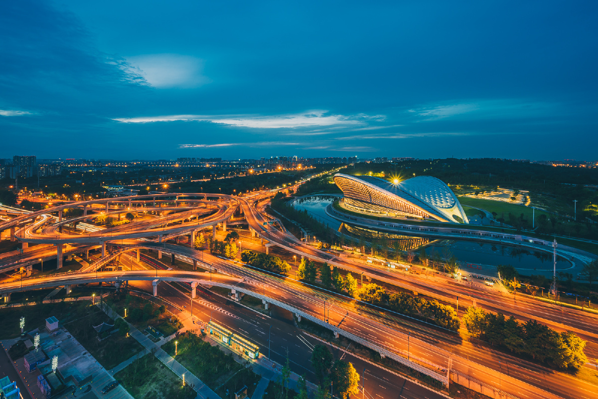 成都凤凰山音乐公园日暮