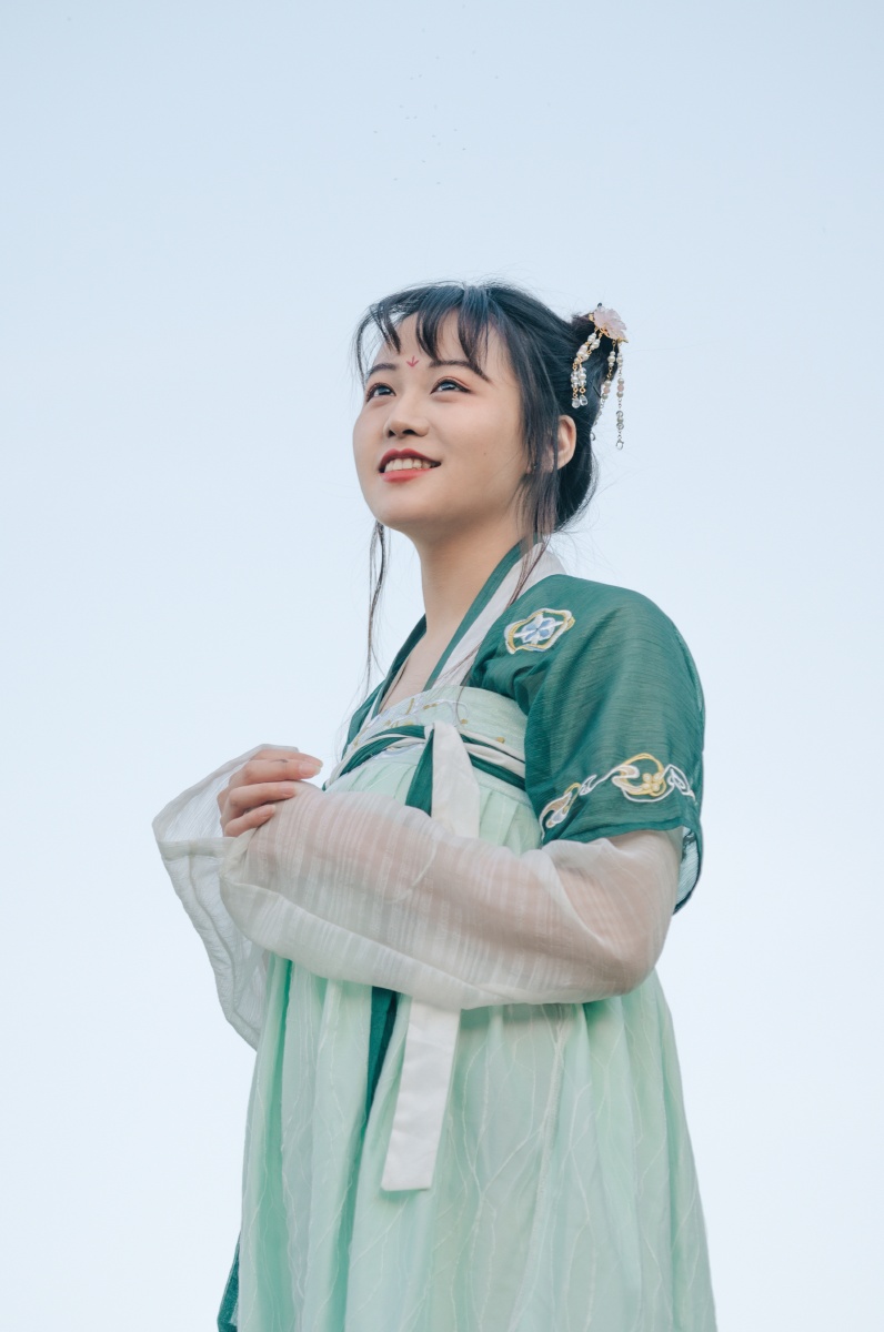 仙袂乍飘麝兰馥郁荷衣欲动环佩铿锵你从画中来又要到何处去呢