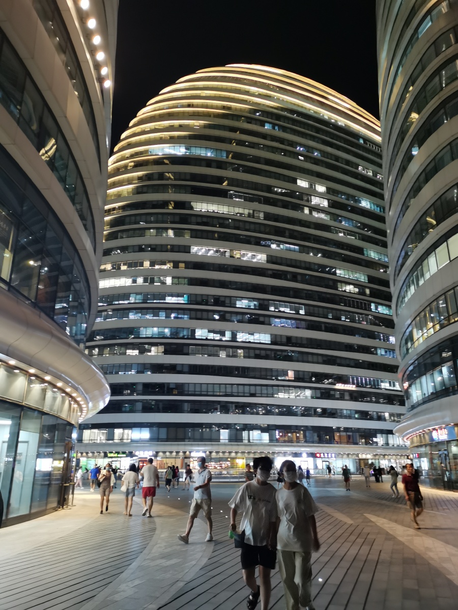 北京朝阳区夜色中的望京soho建筑美07