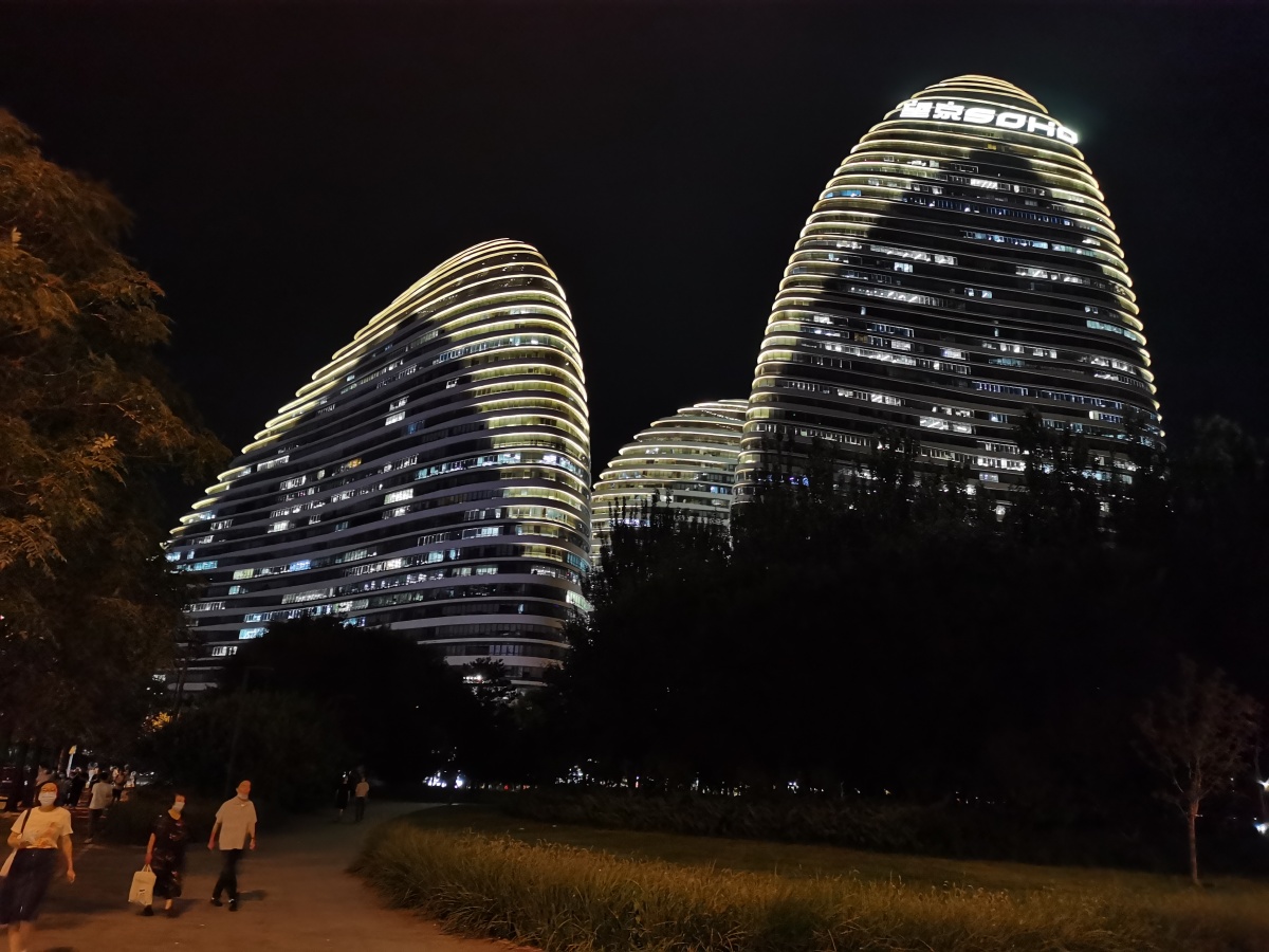北京朝阳区夜色中的望京soho建筑美07