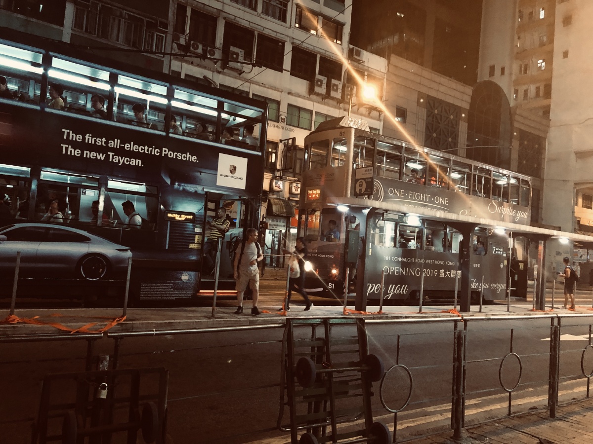 香港湾仔区夜景