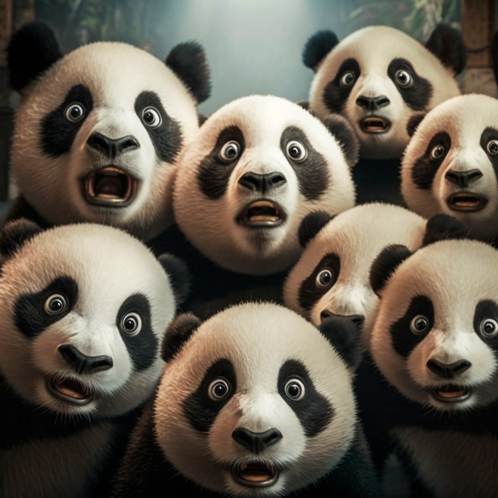 惊讶的动物表情