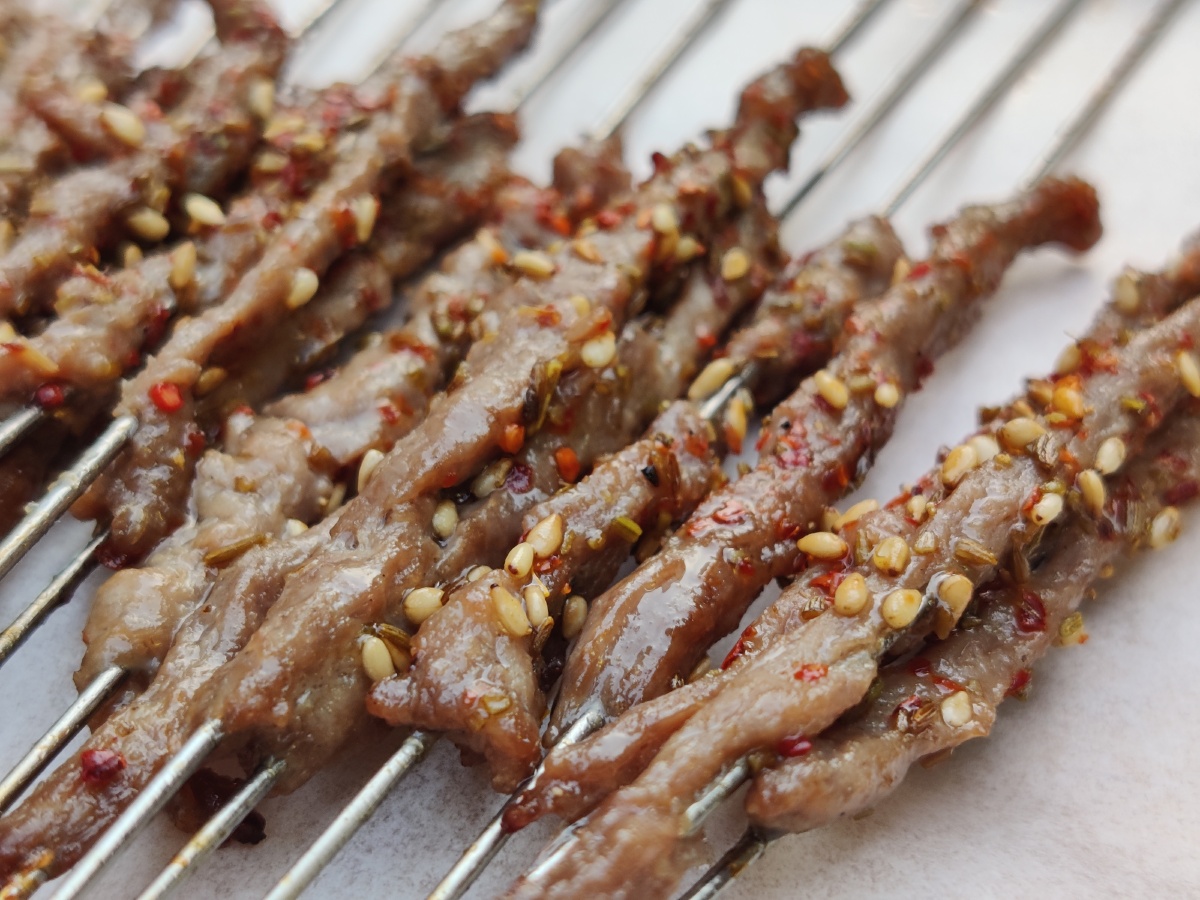 东北烧烤牛肉串