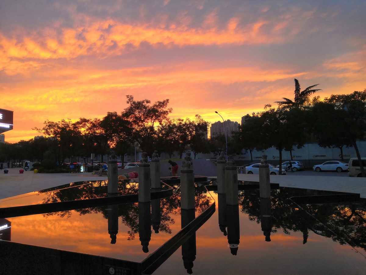 这是郑州的晚霞