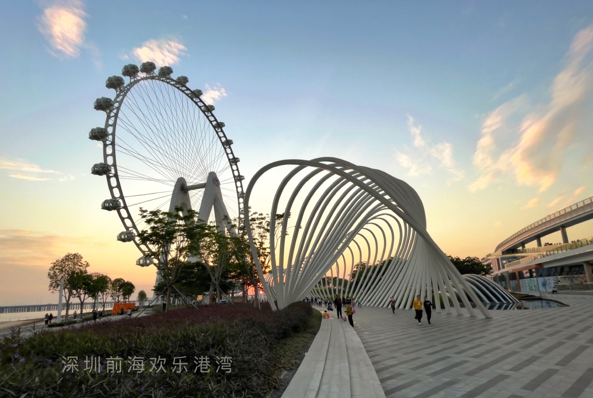 深圳前海欢乐港湾的晚霞