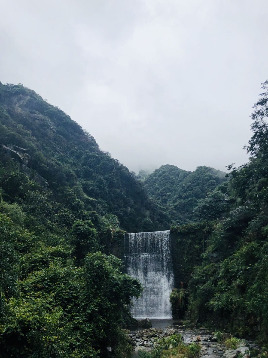 庐山瀑布山水画东林寺东林大峡谷