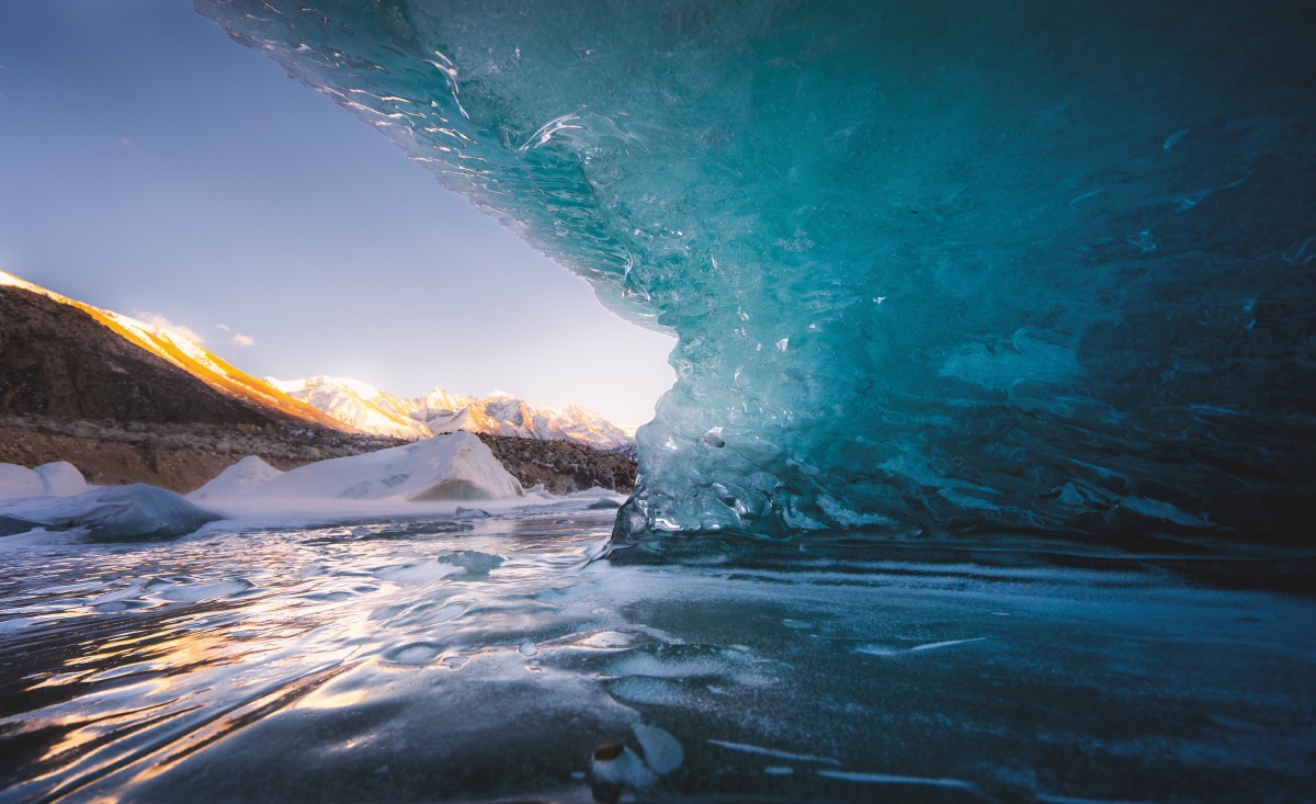 来古冰川蓝冰