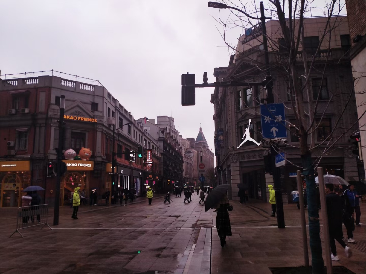 上海外滩阴天照