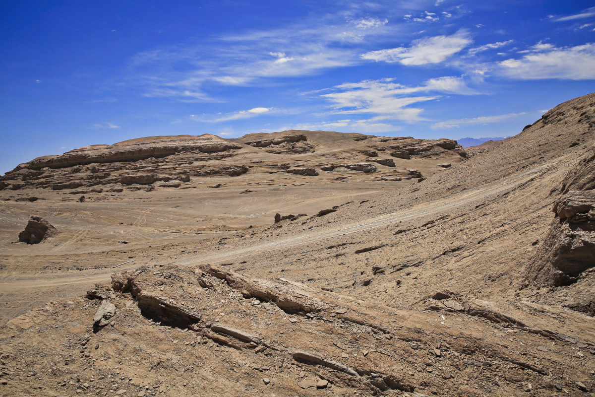 青海俄博梁戈壁无人区雅丹地貌荒凉的寸草不生