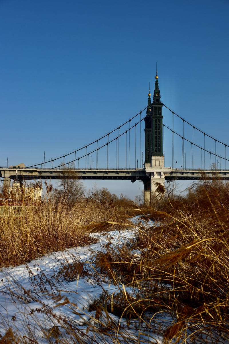 冬日里的阳明滩大桥